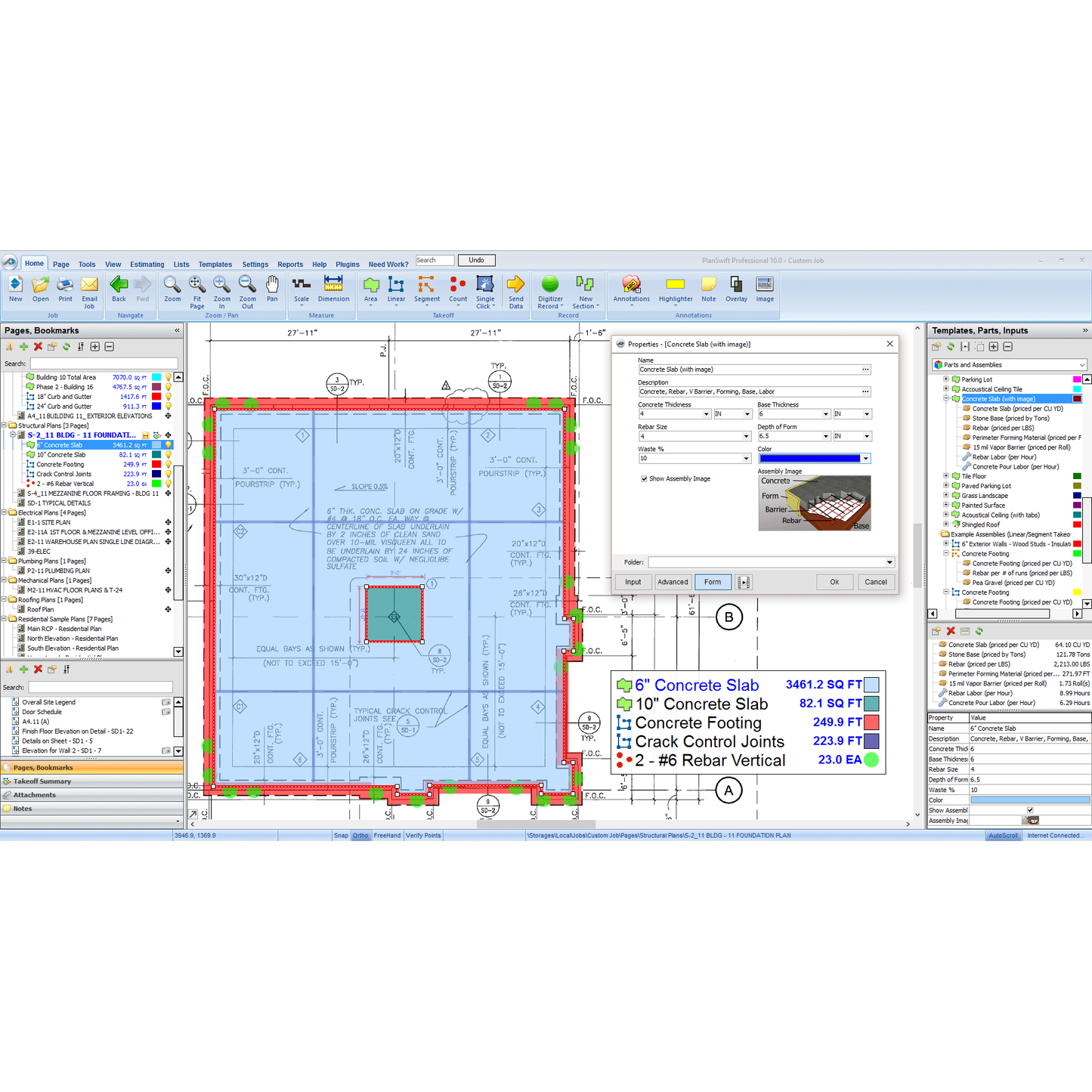 Planswift on Screen Takeoff